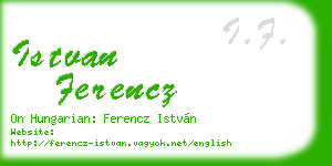 istvan ferencz business card