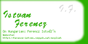 istvan ferencz business card